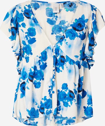 Y.A.S - Blusa 'Bloom' en azul: frente