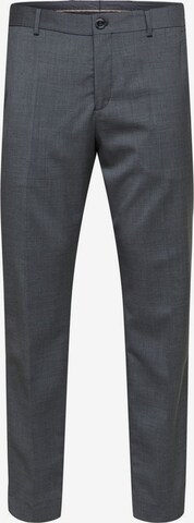 SELECTED HOMME Slim fit Pleated Pants in Grey: front