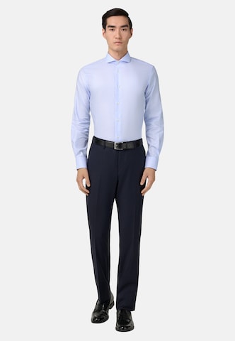 Coupe slim Chemise business 'Dobby Napoli' Boggi Milano en bleu