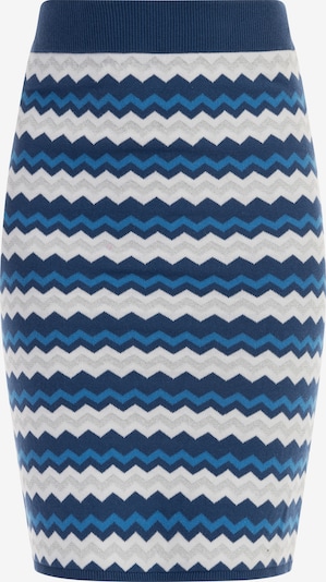 Sijonas iš faina, spalva – mėlyna / tamsiai mėlyna / balta, Prekių apžvalga