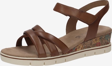 CAPRICE Sandalen met riem in Bruin: voorkant