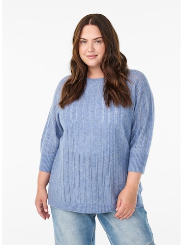 Pull-over 'Winnie' Zizzi en bleu : devant
