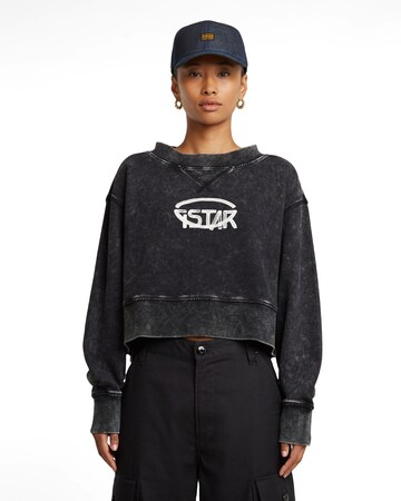 G-STAR Sweatshirt in Zwart: voorkant