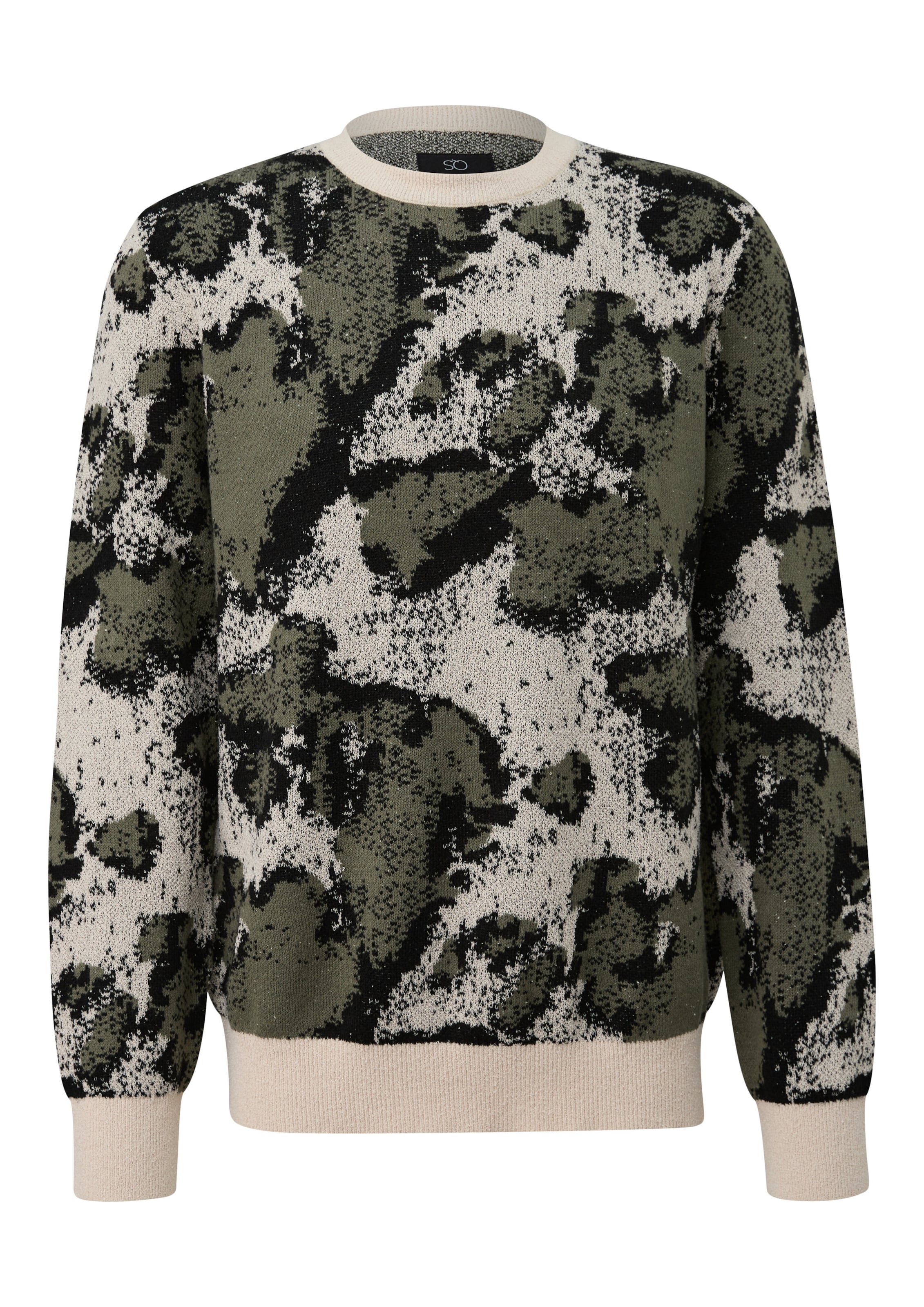 Pull-over QS en beige : devant