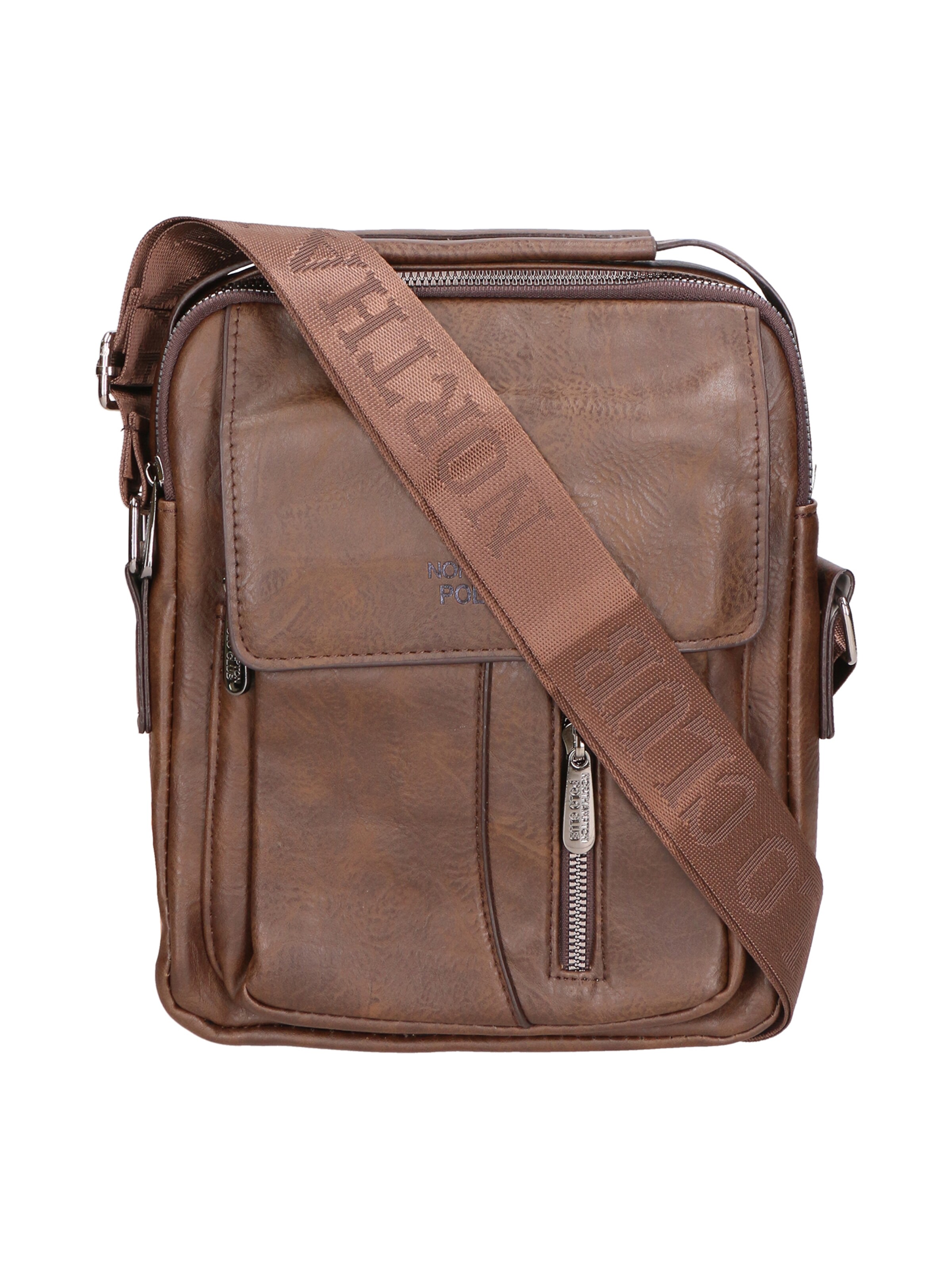 Northampton Polo Club Schultertasche in Braun: Vorderseite