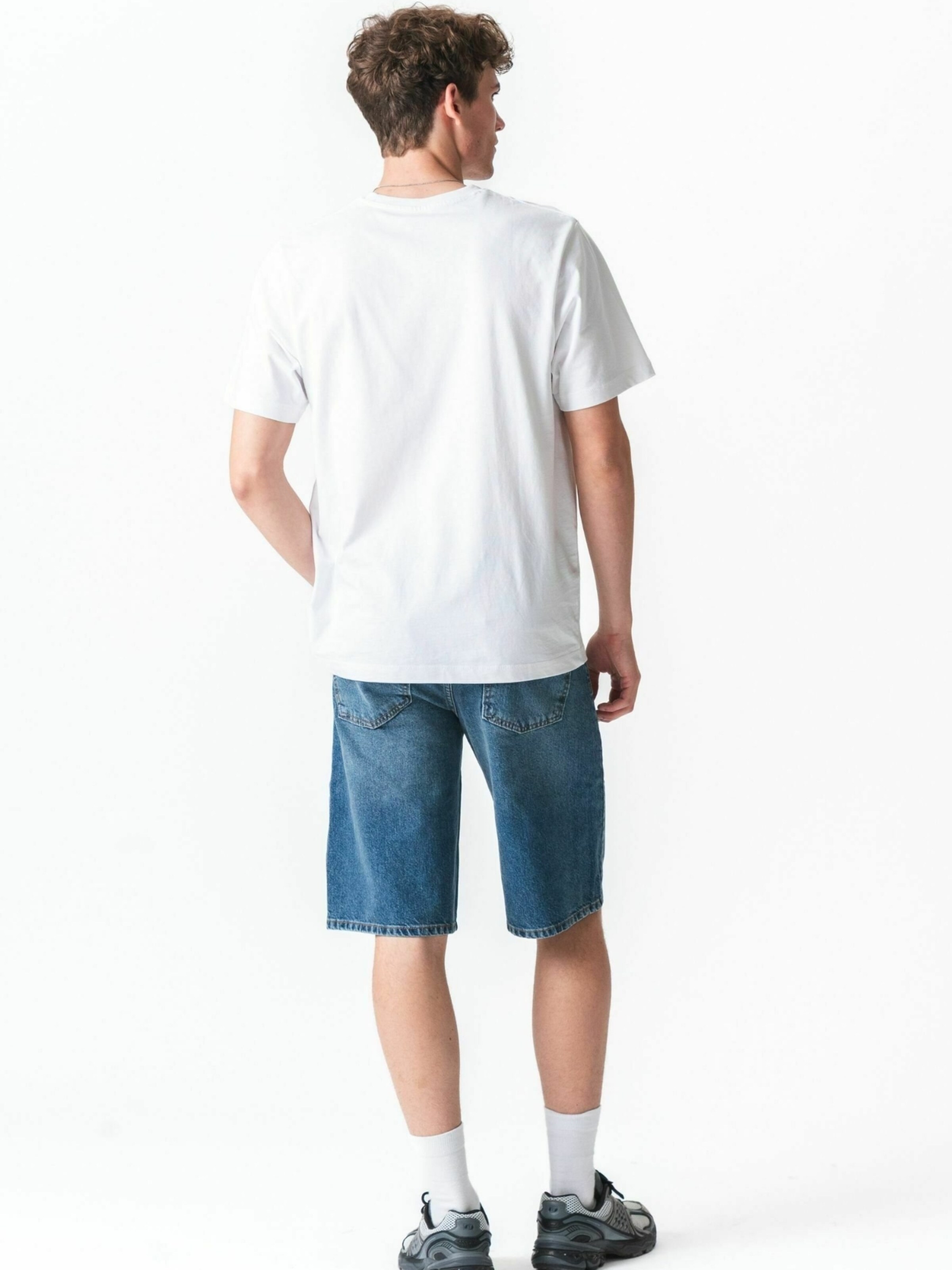 Regular Pantalon ' Denim shorts ' TEESHOPPEN en bleu