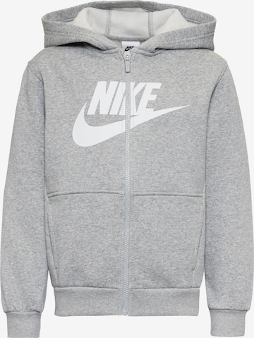 Nike Sportswear Zip-Up Hoodie in Grey: front