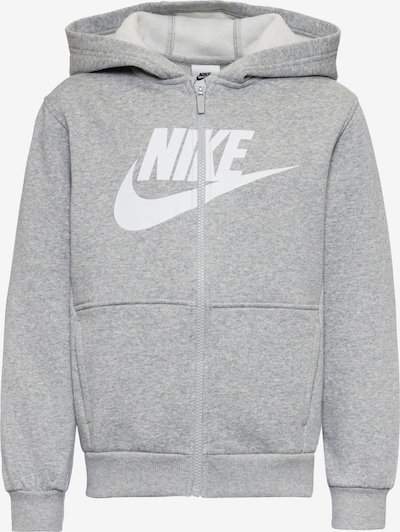 Nike Sportswear Ζακέτα φούτερ σε γκρι / λευκό, Άποψη προϊόντος