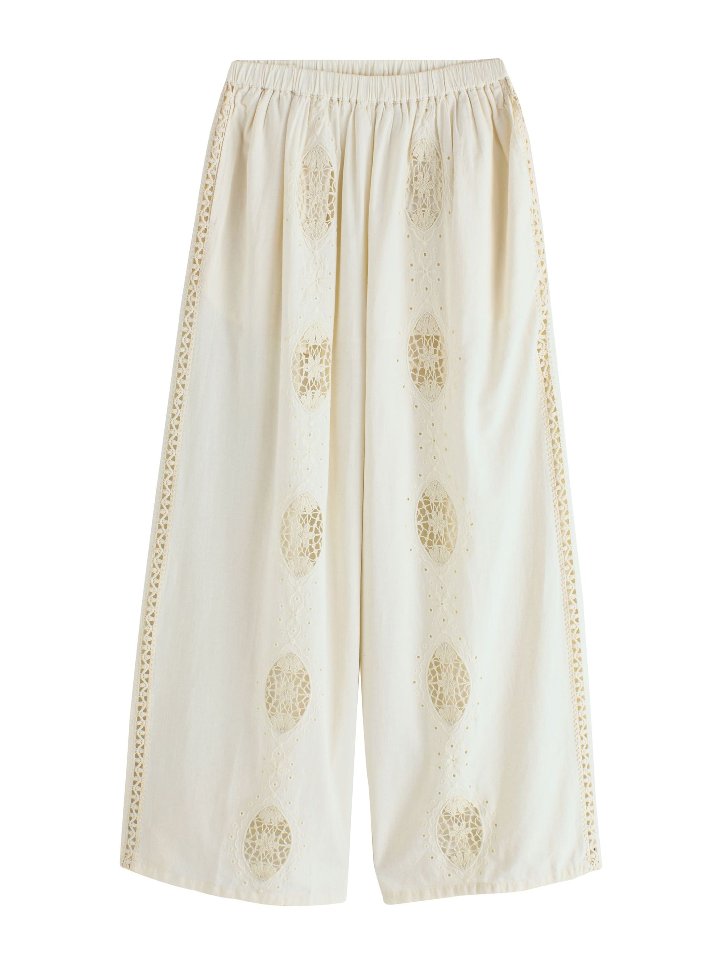 Next - Pierna ancha Pantalón en beige: frente