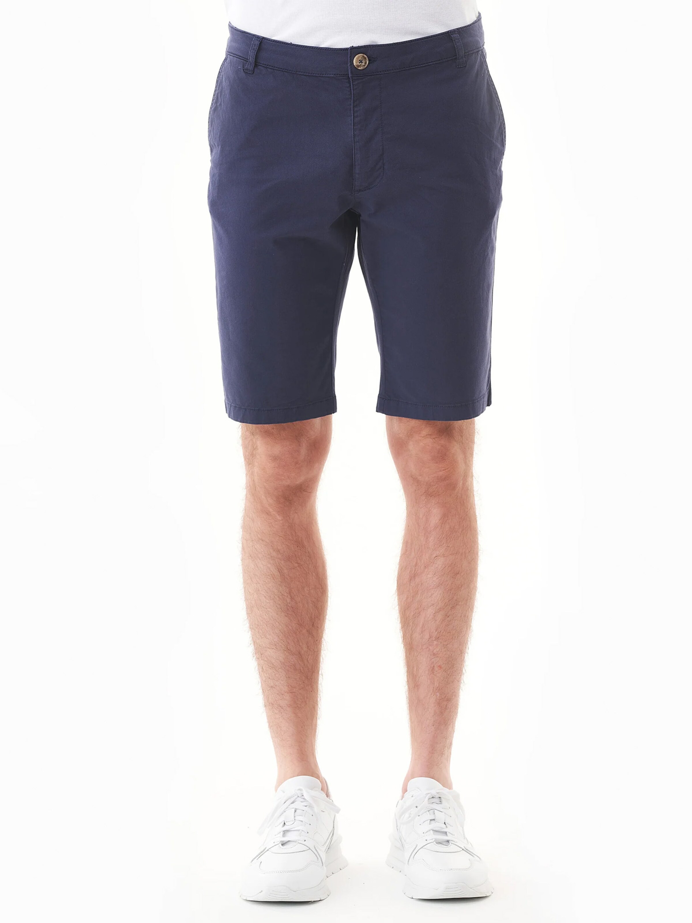 Organication Slimfit Shorts in Blau: Vorderseite