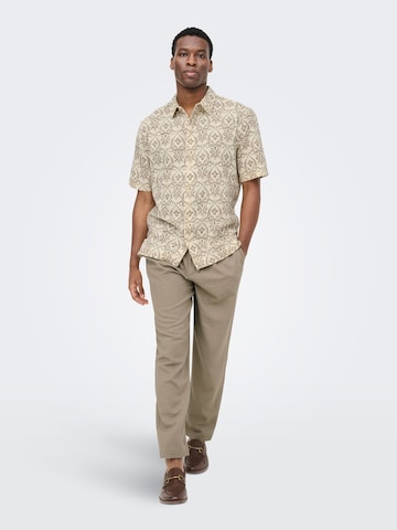 Only & Sons Regular Pleat-front trousers 'ONSLou' in Grey