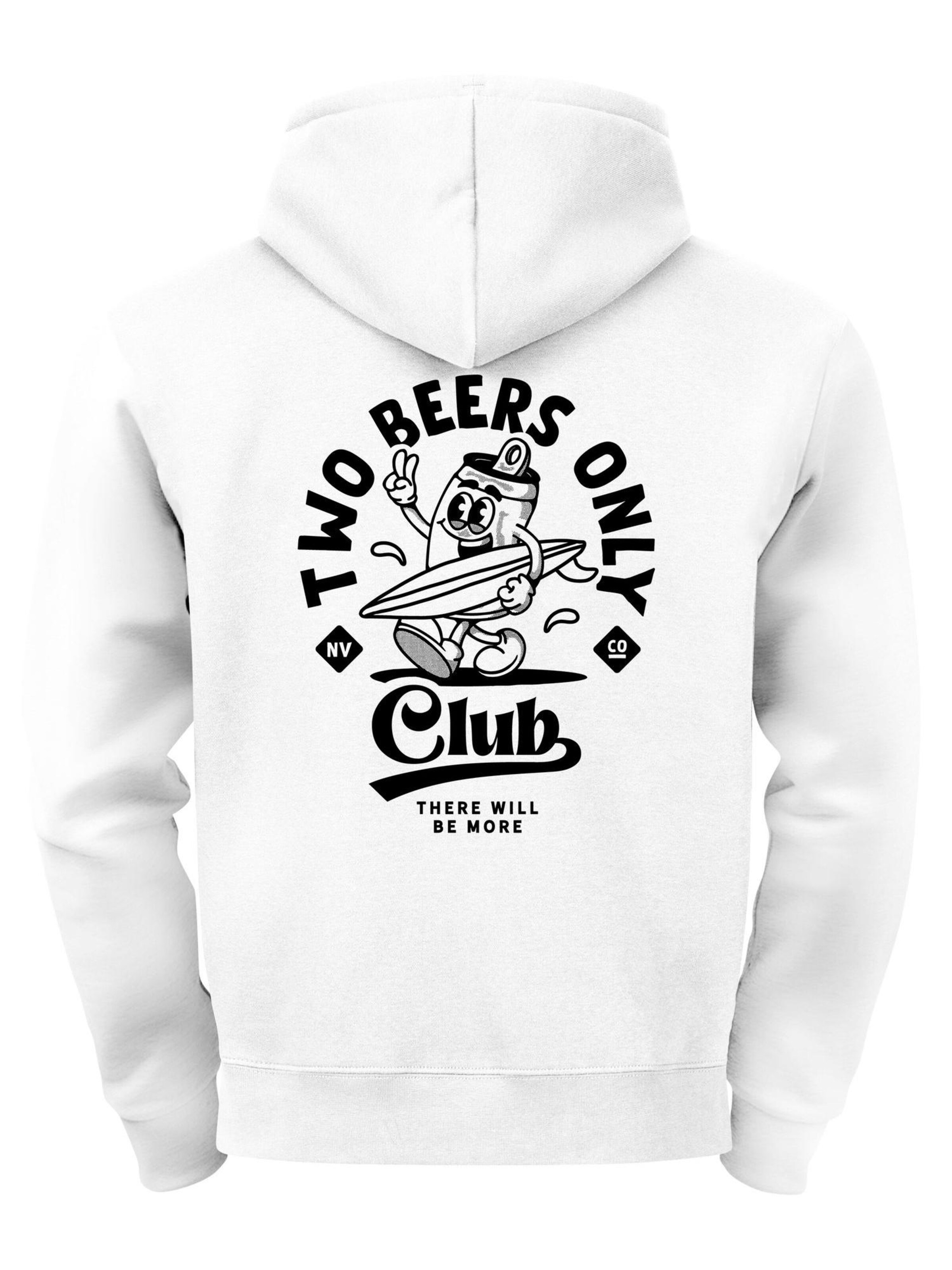 Neverless Sweatshirt 'Two Beers only'‌‌‌‌‌‌‌ in Weiß