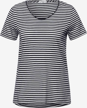 CECIL - Camiseta 'Striped' en azul: frente