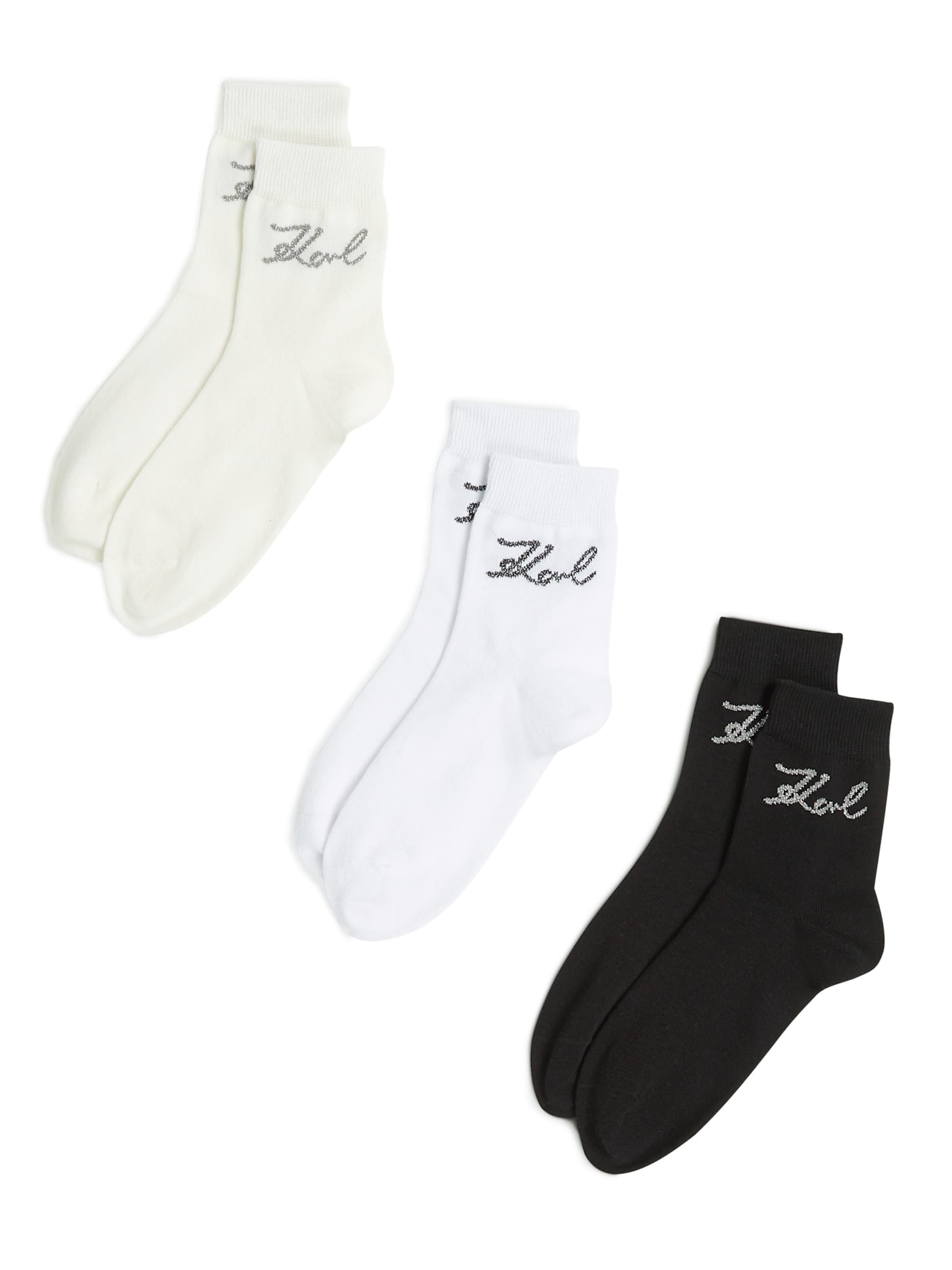 melns Karl Lagerfeld Zeķes: no priekšpuses