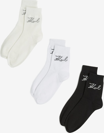 Chaussettes Karl Lagerfeld en noir : devant