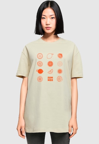 T-shirt oversize 'Summer - Citrus' Merchcode en beige : devant