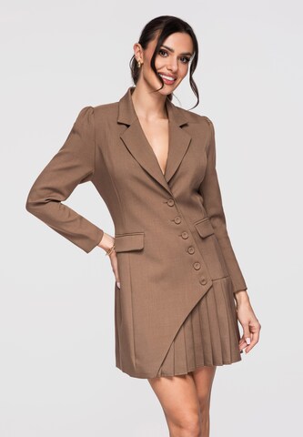 Ombre Kokerjurk in Bruin