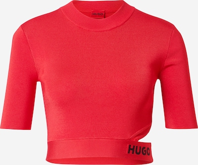 HUGO Red Пуловер 'Satchina' в огнено червено / черно, Преглед на продукта