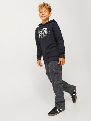 Jack & Jones Junior Широка кройка Дънки 'JJICHRIS JJWADE' в черно