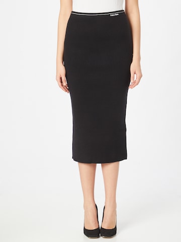 Calvin Klein Regular Rok in Zwart: voorkant