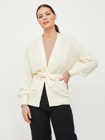 VILA Knit cardigan 'Liomy' in Beige: front