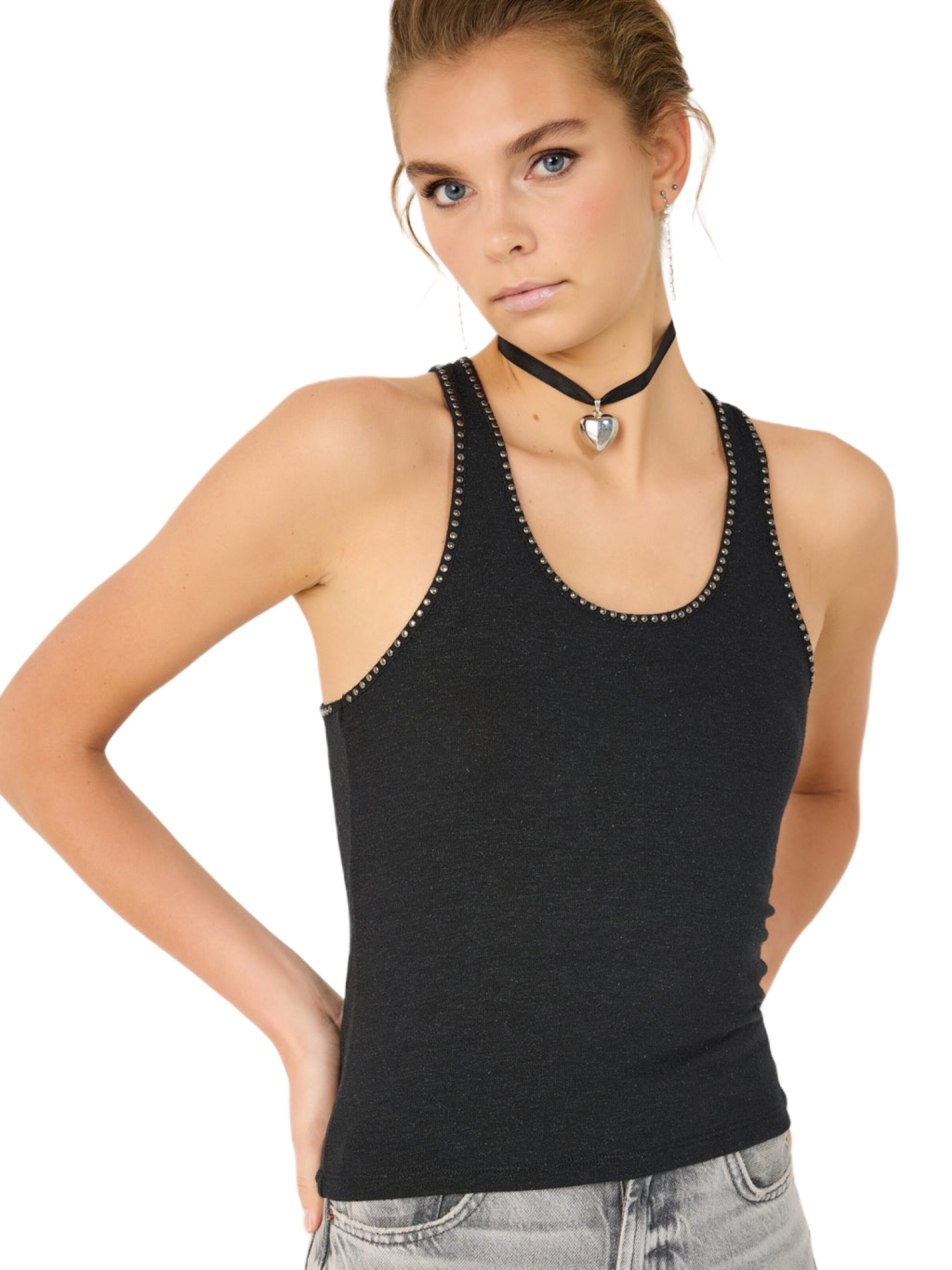 No Matter What Top in Black: front