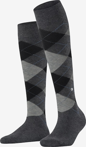 BURLINGTON Over the Knee Socks 'Queen' in Grey: front