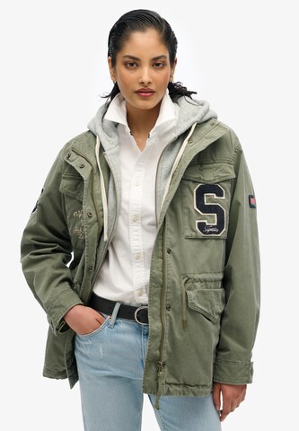 Superdry Tussenjas in Groen: voorkant