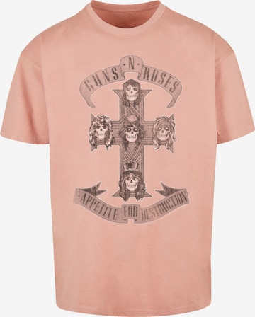 T-Shirt 'Guns 'n' Roses' F4NT4STIC en beige : devant