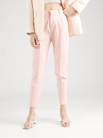 Lindex Regular Pleat-Front Pants 'Haley' in Pink: front