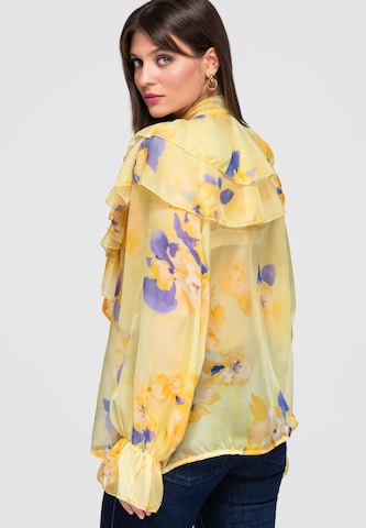 Ombre Bluse in Gelb
