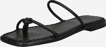 Marietta's Fantasy T-Bar Sandals 'VIOLETTA' in Black: front