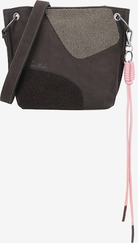 Fritzi aus Preußen Shoulder Bag 'Fritzi03 Limited Happy Flocked Jive' in Grey: front