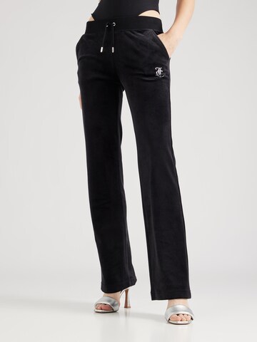 Juicy Couture Обычный Штаны 'CLASSIC' в Черный: спереди