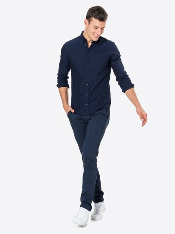 BLEND - Regular Fit Camisa 'NAIL' em azul