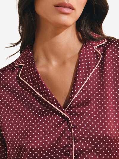 ETAM Schlafshirt 'Artlight' in XS in burgunder / weiß, Produktansicht