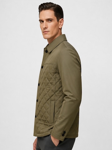 ALLTHEMEN Winter Jacket 'Rautenstich' in Green