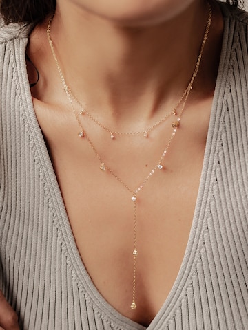 Hey Happiness Ketting 'Ellipse Duo' in Goud: voorkant