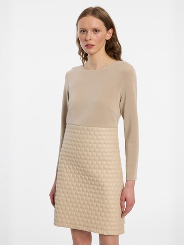 Ana Alcazar Dress ' Enyfia ' in Beige: front