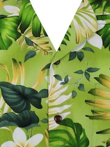 Pacific Legend Regular Fit Hemd 'New Flower'‌‌‌‌‌ in Grün