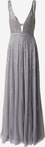 LACE & BEADS Evening Dress 'Myla' in Grey: front