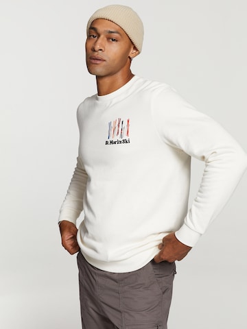 Shiwi Sweatshirt 'Ski' in White: front