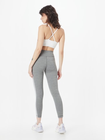 ADIDAS PERFORMANCE Skinny Workout Pants 'Train Essentials 3-Stripes High-Waisted' in Grey