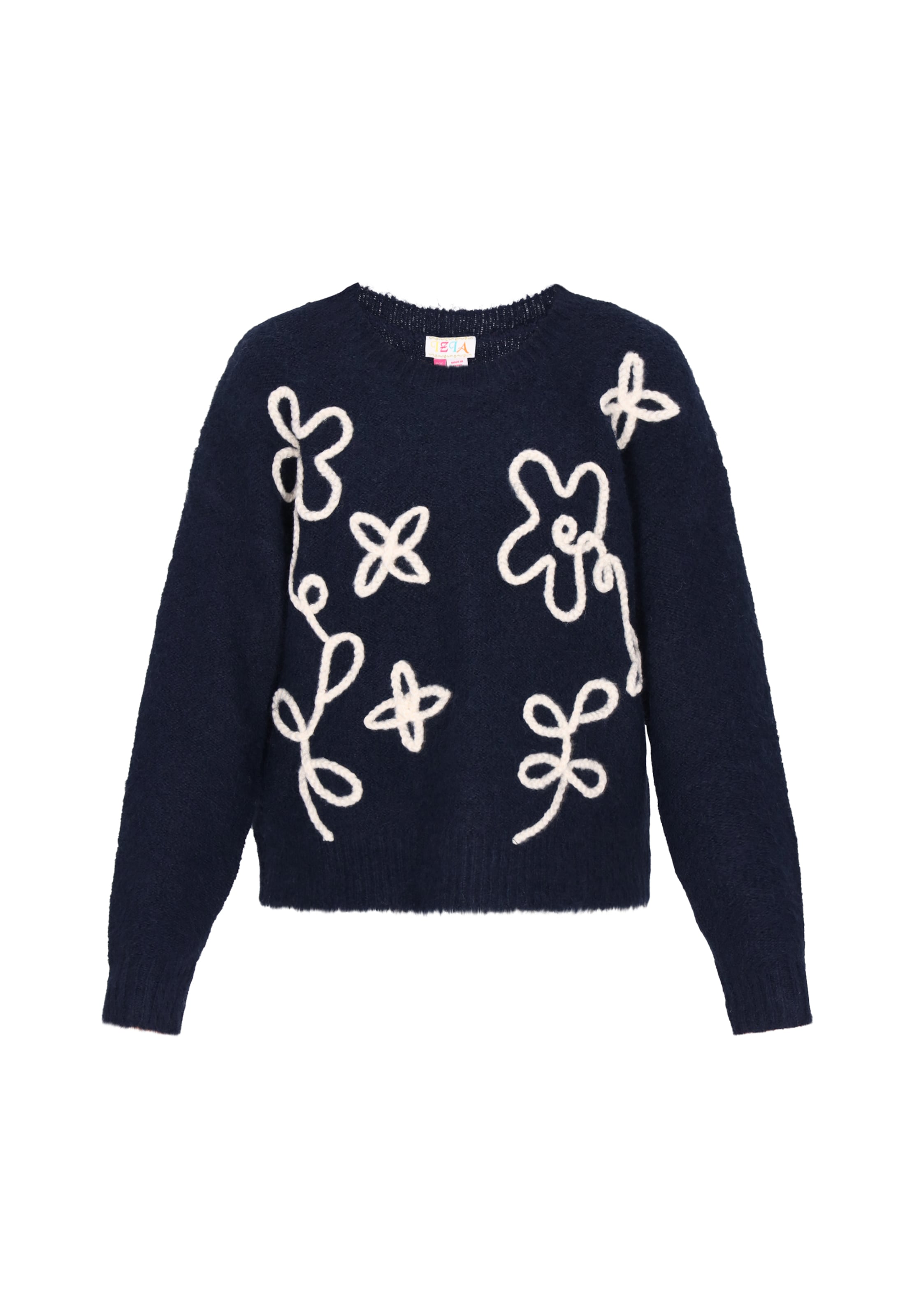 Pulover de la IZIA pe albastru: față