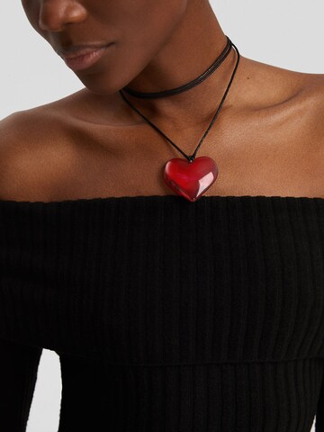 Bershka Necklace in Red: front