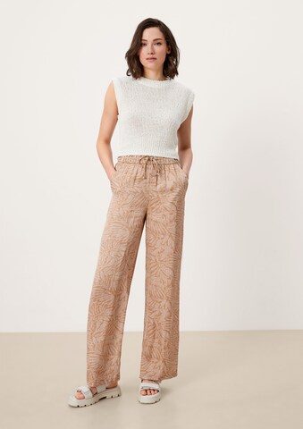 Wide Leg Pantalon s.Oliver en marron