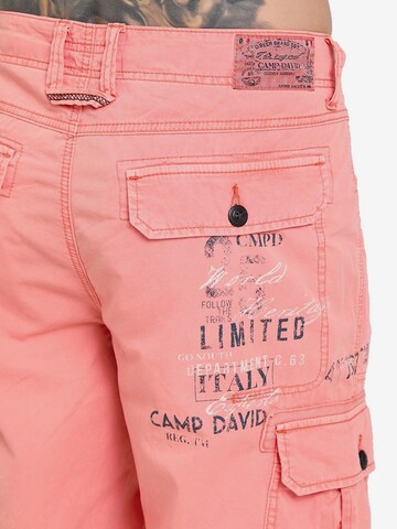 CAMP DAVIDregular Cargo hlače 'Cinque Terre' - roza boja