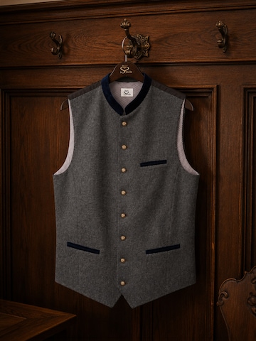 HerzSticht Traditional vest 'Samerberg' in Blue