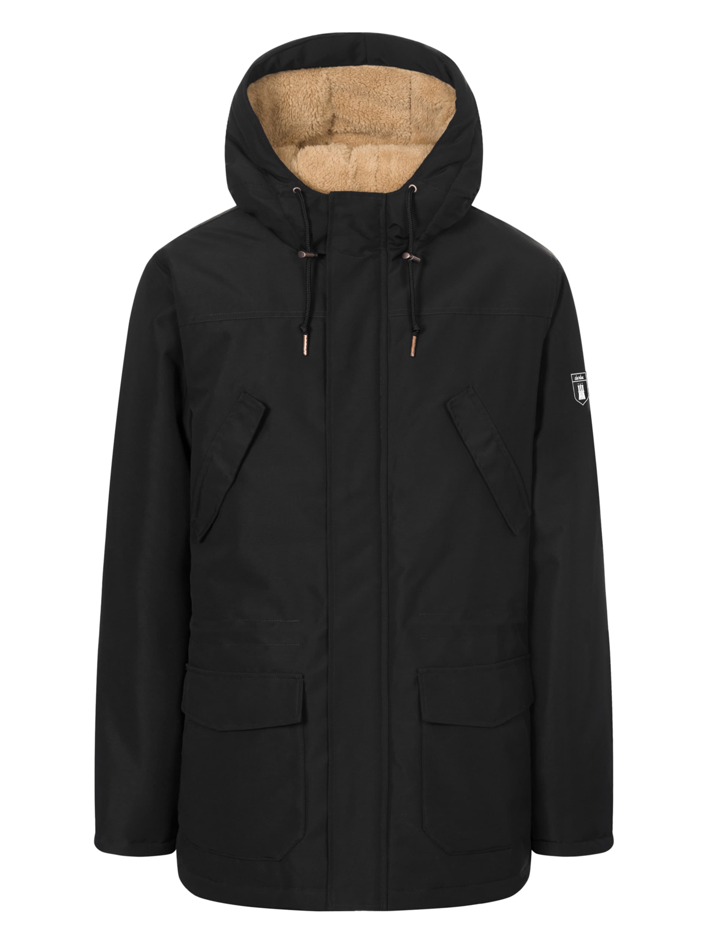 Derbe Winter Jacket 'Festholm' in Black: front