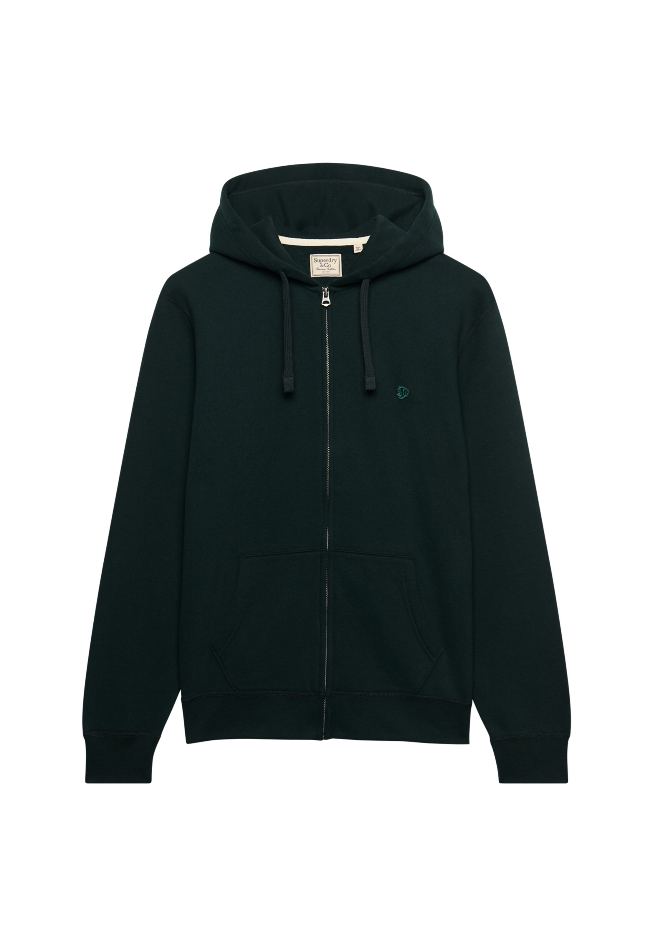 Superdry & Co Sweatjacke 'Essential' in Grün: Vorderseite